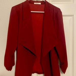 Cranberry Open Front Blazer never been worn